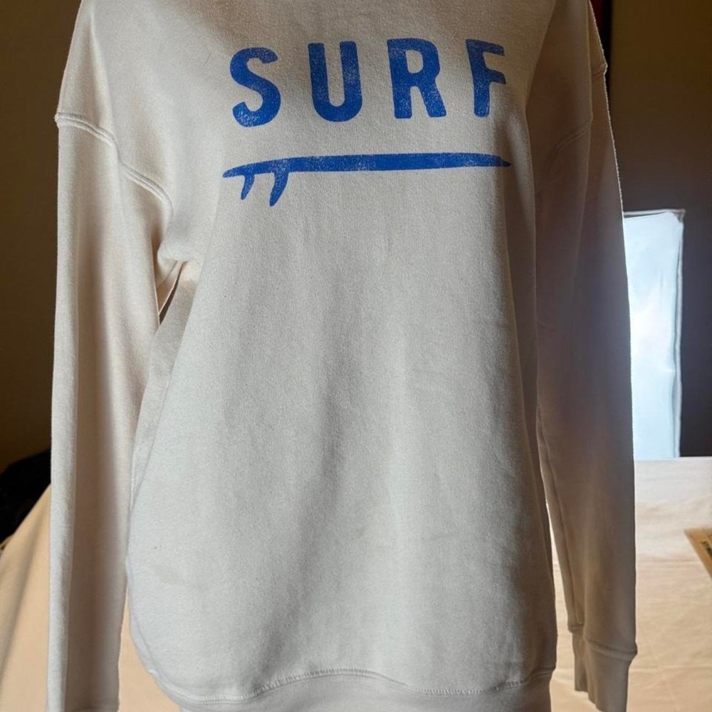 SURF Graphic Crewneck Sweatshirt Large Western Coastal Beach